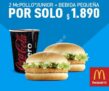 Macdonald´s tiene una promocion muy buena de 2 McPollo Junior + bebida pequeña a $1890