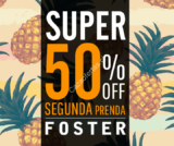 50% de descuento en la segunda prenda Foster hasta mañana jueves 9 de abril