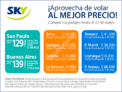 Aprovecha de volar al mejor precio con Sky