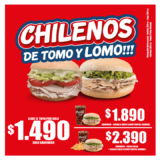 Promoción de tomo y lomo en Fritz, Sandwich + bebida o jugo a $1.890