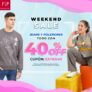 Weekend Sale Fashions Park: 40% de descuento con el cupón EXTRA40 en Jeans y Polerones