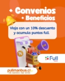 Promo Pullman Bus +Verano, +Convenios, +Disfrute: 10% de descuento en la compra de todos tus pasajes