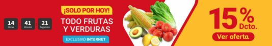 En Santa Isabel 15% de descuento en todo frutas y verduras sólo hoy