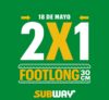 Día del Footlong Subway: 2×1 en footlongs el jueves 18 de mayo